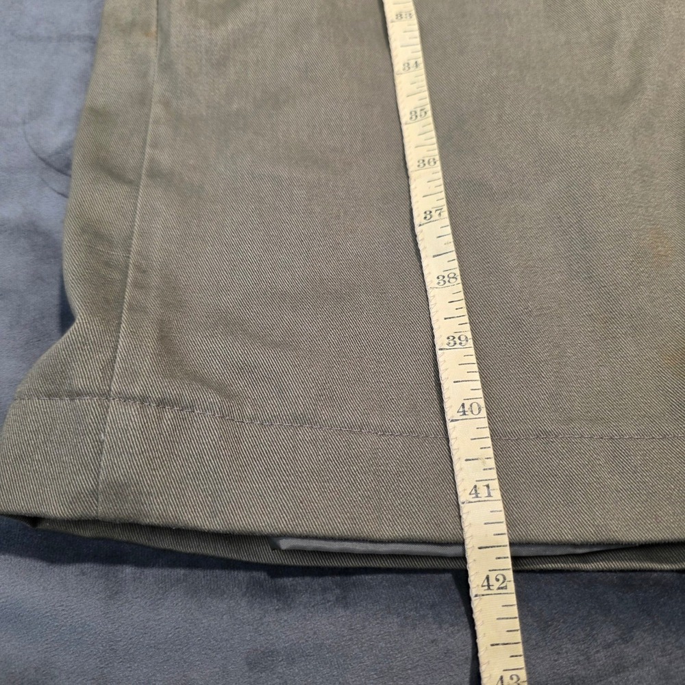 Vintage Co Ltd Olive Green Cotton Safari Trench Coat Leather Trim Size 10 - Picture 7 of 11